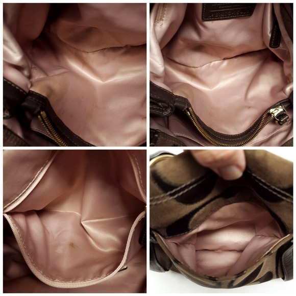 Coach Mia Handbag Signature Jacquard Sateen Satchel Bag Purse Brown Style 15402 - Picture 11 of 11